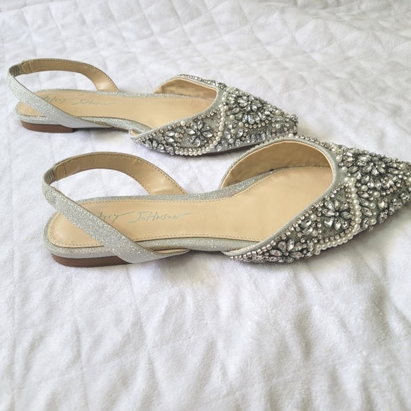 Betsey Johnson Women's Sb-Molly Ballet Flat, silver, size 5.5 - Picture 6 of 16